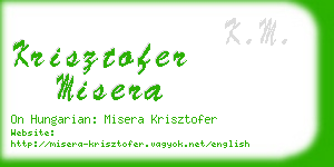 krisztofer misera business card